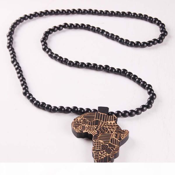 

new africa map pendant good wood hip-hop wooden nyc fashion necklace #mg302, Silver