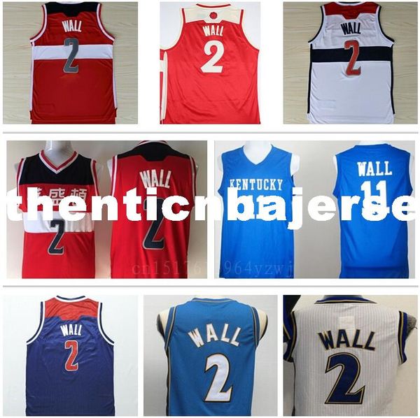

wall 2 kentucky wildcats college basketball jerseys wall jersey sport team color red white blue ncaa college, Black;blue