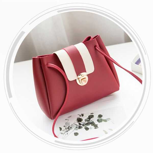 

lkeep 2020 patchwork bucket bags mini shoulder bags hasp small cross body ladies messenger bolsas feminina saco