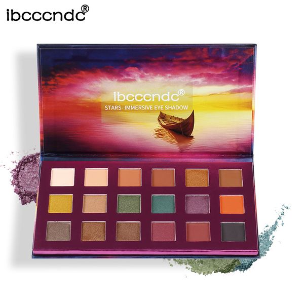 

ibcccndc 18-colors glitter eyeshadow cosm ticos matte shimmer radiant eyeshadow pallete colorful makeup pigment cosmetics