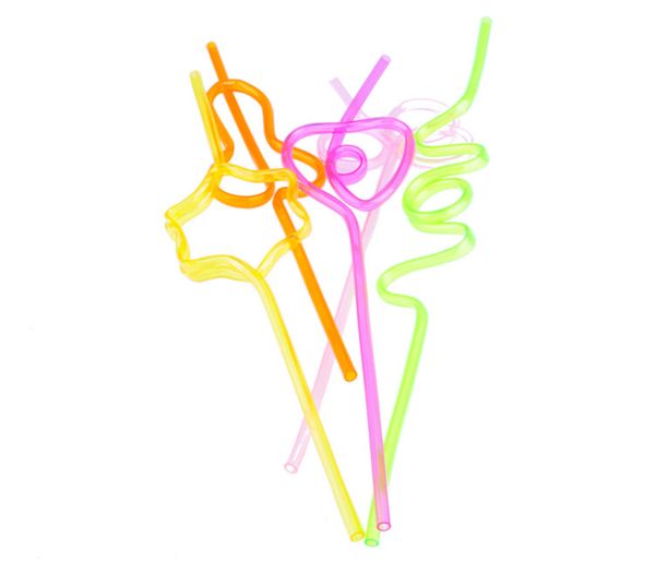 

dining barware bar accessories cute color acrylic art beverage transparent drinking straws 10pc/lot