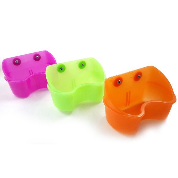 

plastic bird feeder parrot food water bowl cage accessories pet parrot feeding cup birds food holder bird supplies