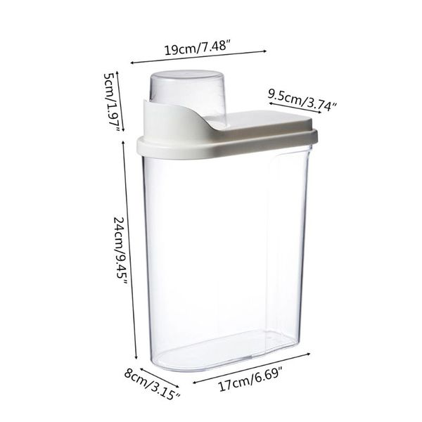 

2.5l storage container plastic kitchen refrigerator grain rice container m68e