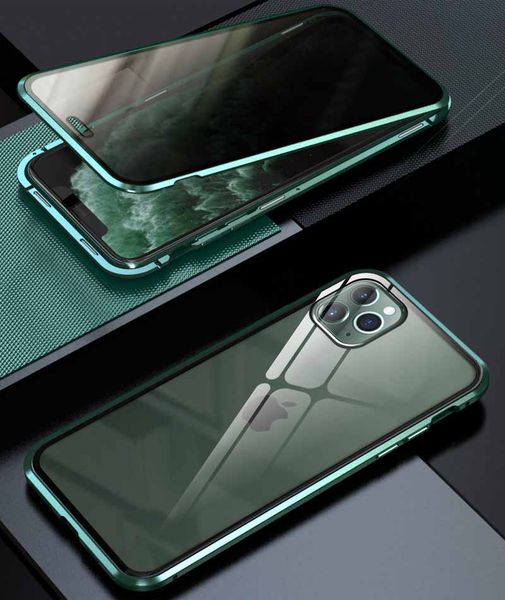 

Anti-Подглядывание Личных Magnetic Адсорбция 360 Полный закаленное стекло чехол для iPhone