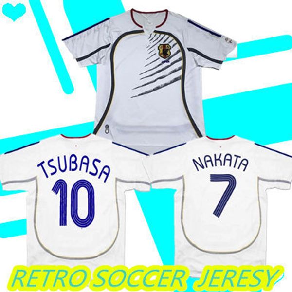 

2006 world cup japan retro soccer jerseys away white 06 07 nakamura nakata inamoto miyamoto classic vintage football shirts thailand, Black