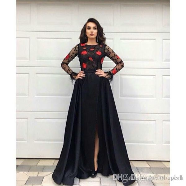 

a line черные африканские вечеринки с длинным рукавом пром вечерние платья zuhair murad paolo sebastian вечерние платья для выпускного вечер, Black