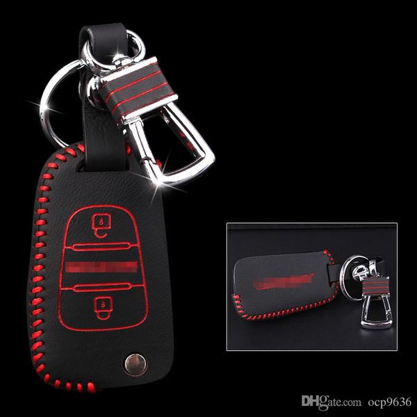 

leather remote control car key case wallet bag cover for kia sportage