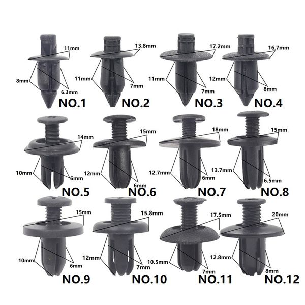 

push in 6mm 6.5mm 7mm 8mm hole expansion retainer clip for car engine cover door trim panel bumper trunk fender fastener rivet
