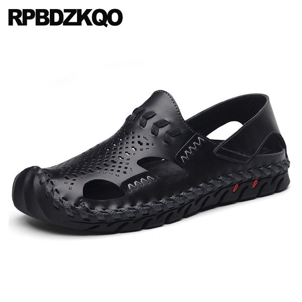 

waterproof black closed toe breathable flat brown shoes native designer fashion casual water mens sandals 2019 summer outdoor