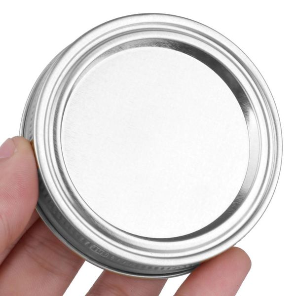 

8pcs 70мм mason jar люки с дисками широкогорлая консервирование кружка стеклянная крышка из нержавеющей стали top крышки rust resistant винт