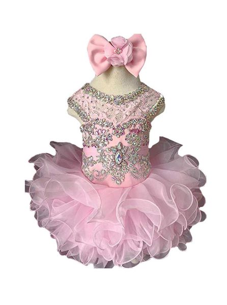 

sheer neck crystal ruffled kids baby girls' birthday festival new infant children miss national pageant tutu cupcake dresses, Red;yellow