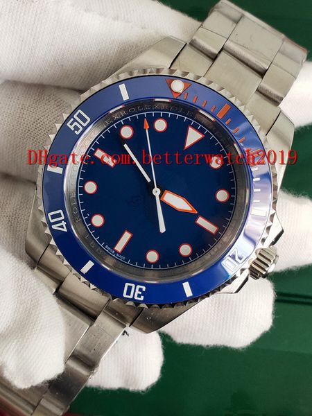 

new selling 40mm 116610 men's wrist watches sapphire blue dial ceramic bezel 116619 automatic mechanical sport, Slivery;brown