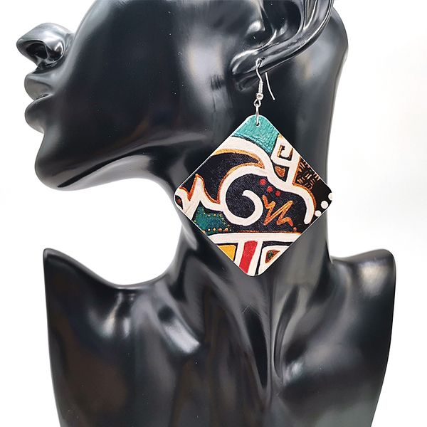 

yd&ydbz new wood earrings for women jewelry wooden fashion drop earrings ethnic 8 styles geometric big earring gothic wholesale, Silver