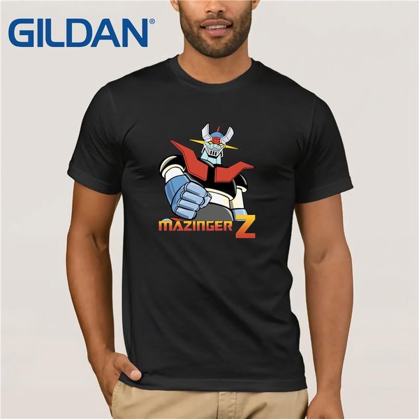 

2019 new arrival anime mazinger z men t shirt customized 100% cotton short sleeve t-shirt men's clothing tees for summer man, White;black