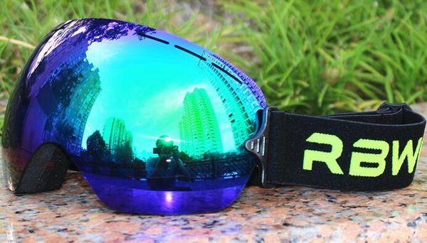 

fitness large sphere double layer anti fog rimless ski glasses sports card myopia ski glasses for men women yakuda's store training