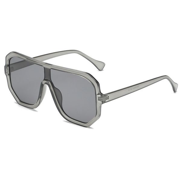 

new oversized square sunglasses women men vintage one piece grey black sun glasses fashion brand uv400 sunglass oculos, White;black