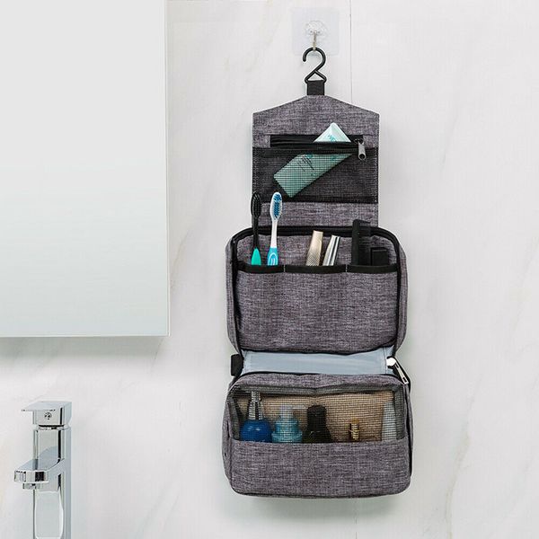 

simple waterproof travel cosmetic makeup toiletry case organizer storage hanging bag unique design women fashion wash bags