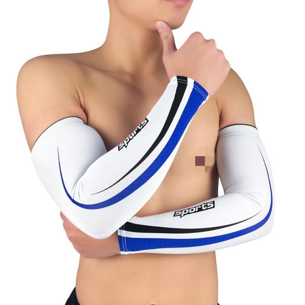 

cycling sleeves compression brace summer breathable uv protection arm sleeve silicone non-slip sport basketball cuff-cover 1pair, Black;gray