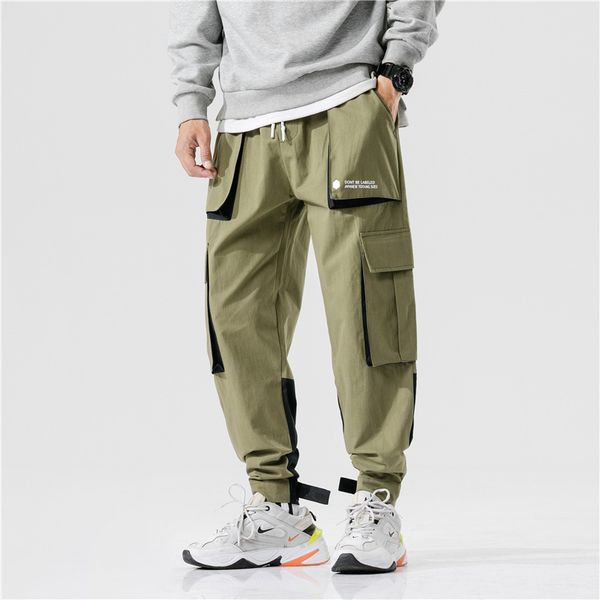 

cotton casual cargo pants men plus size black autumn hip hop jogger fitness trouser male japanese streetwear harajuku harem pant