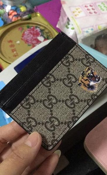 

2019 wholesale 100% real leather convenient id pocket bank credit card case thin card wallet men women's cards cards holder new, Brown;gray