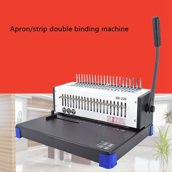 

manual comb type apron binding machine graphic shop office apron a4 clip strip punch binding machine