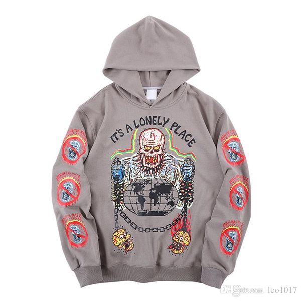 

skeleton printed men's hoodie 2019 autumn new hip hop hoodies street hooded sweatshirts khaki