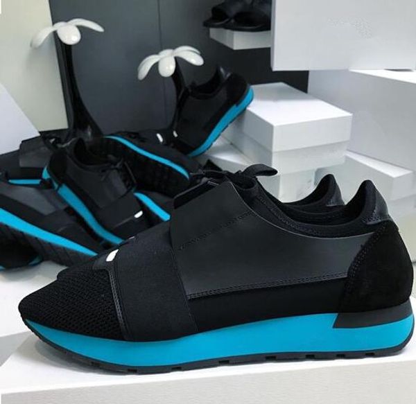 

new arrival casual shoe mans woman sneaker fashion mesh leather red white designer shoes scarpe di lusso runner shoe us 5-12c13, Black