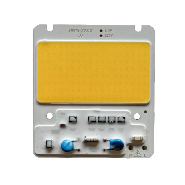 

50w diy cob светодиодный световой чип для прожектора ac220v белый теплый белый