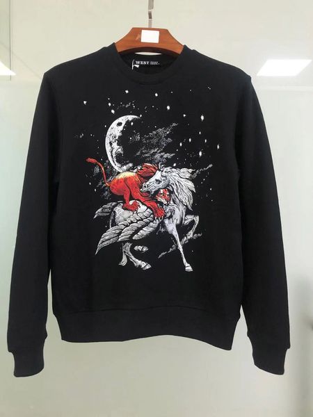 

men designer hoodie trendy fashion brand hoodies comfortable cotton sweatshirt outdoor casual black printed sweater selling