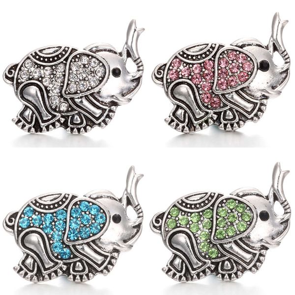 

20шт оптовая слон кнопка металла оснастки, 18мм имбирь оснастки кнопки подходят armband браслеты, Golden;silver