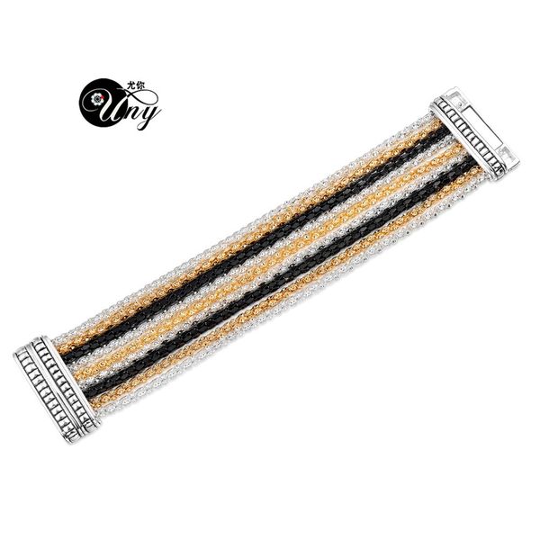 

uny designer inspired 3 tone alloy bracelets bangle magnetic claps vintage antique elegant jewelry ing, Golden;silver
