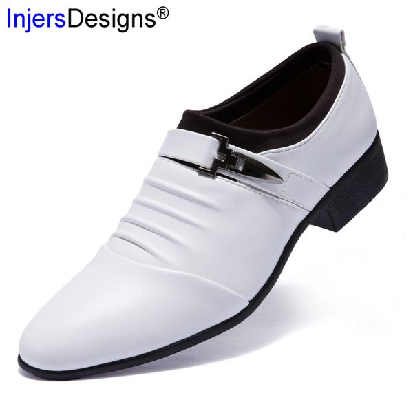 

dress shoes soft leather men oxfords pointed toe business zapatos de hombre formal plus size 48, Black