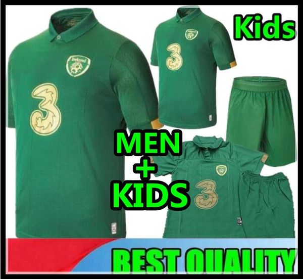 

19 20 ireland fc european cup home away jerseys 2019 2020 ireland kit football soccer jersey men + kids, Black