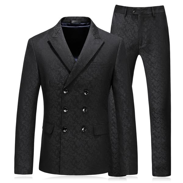 

2019 new spring men's suits mens fashion business casual print silm wedding 3 piece suit blazer with pants vest large size 5xl, White;black