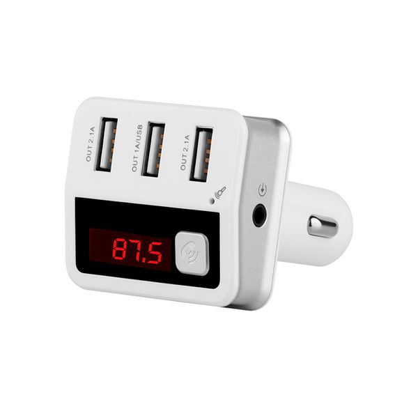 

2019 multifunction car kit handswireless bt fm transmitter lcd mp3 player usb charger usb to mp3 adapter modulator musica #