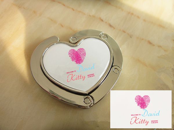 

200pcs/lot customized bag hanger personalized logo metal purse hanger foldable purse hook corporate promotional gifts