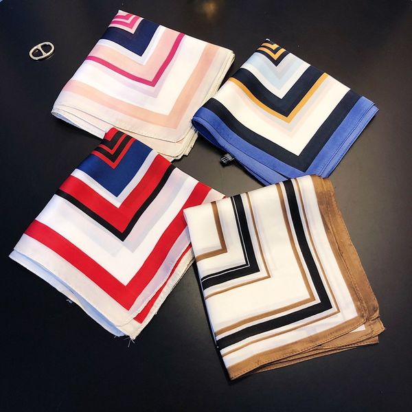 

the fashionable size of the new ladies' imported silk scarves in 2020 is 70cm*70cm, Red;brown
