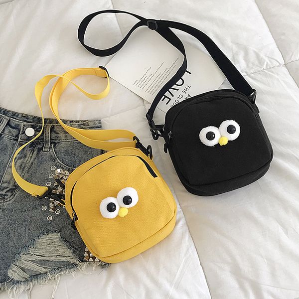 

ins cartoon big eyes small bag japanese cute street shooting girl soft girl messenger bag chic student canvas