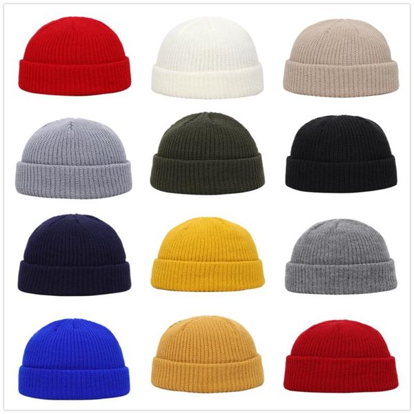 

winter knit hat мужские skullcap мужчины beanie hat зима короткие багги дыня без полей cap докер fisherman вязаная женщины z1212
