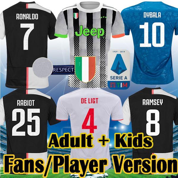 

Thailand 2019 2020 men kid fouth occer jer ey kit fan player 4th ronaldo dybala pjanic de ligt kean et 19 20 buffon cami eta maillot, Black;yellow