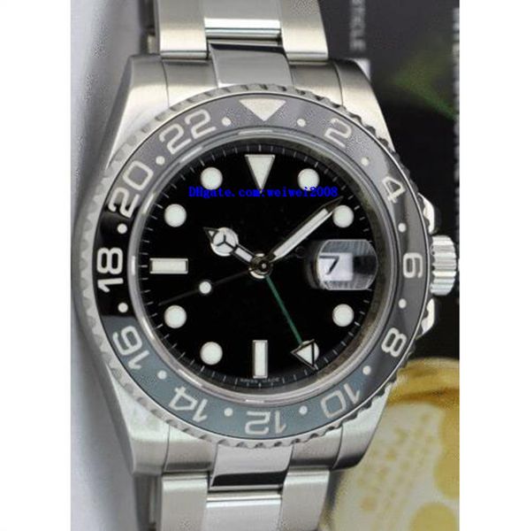 

5 style 01 mens watches 40mm stainless gmt ii black ceramic 116710 116713 126710 116718 mechanical automatic asian movement 2813, Slivery;brown