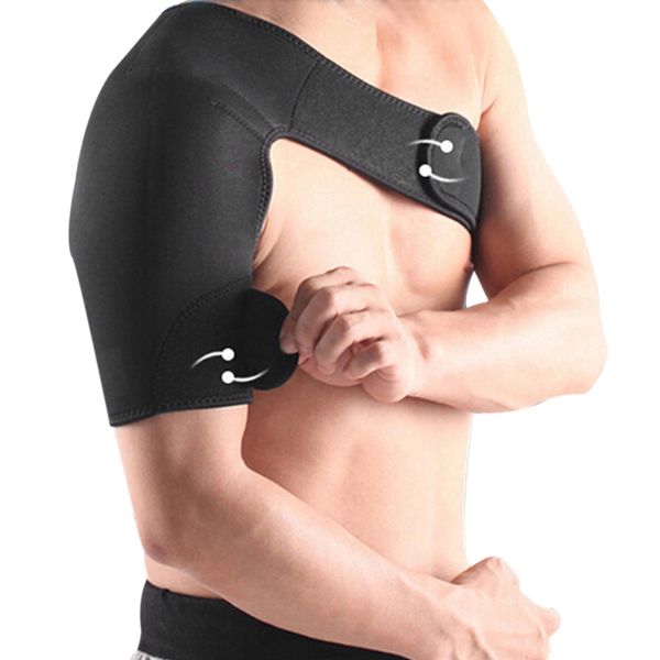 

neoprene brace dislocation arthritis pain shoulder support strap well sell, Black;blue