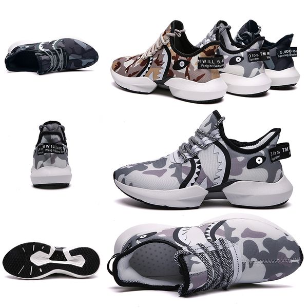 

women men running shoes desert camo navy blue mens trainers sport sneakers shark homemade brand made in china size 39-44