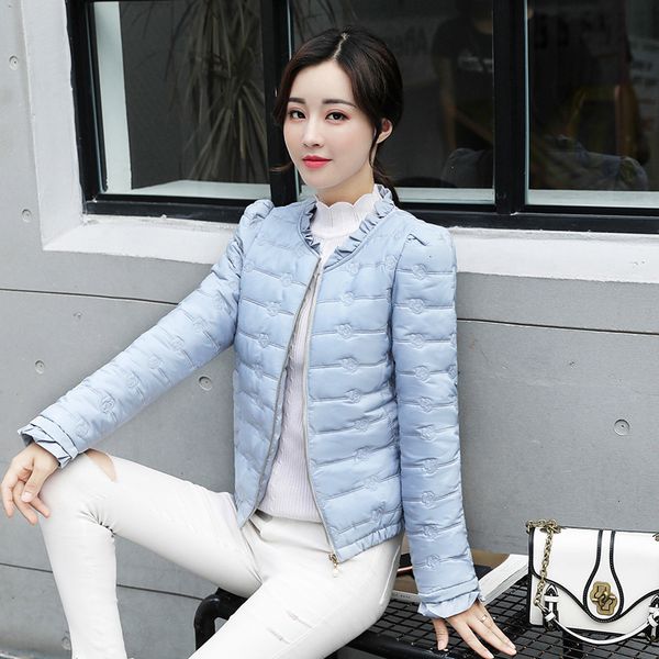 

cotton-padded clothes thin suit-dress cotton loose coat winter student self-cultivation women's small cotton-padded jacket, Black