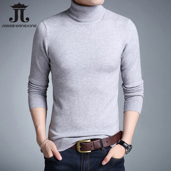 

mens sweaters 2018 new winter knitted sweater fashion turtleneck solid chirstmas men designer pullovers sweater 8347, White;black