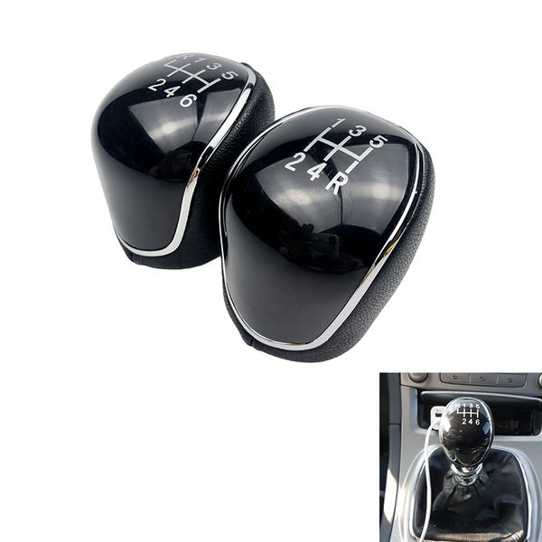 

5 / 6 speed leather manual stick gear shift knob shifter lever stick pen head handball for car styling accessories