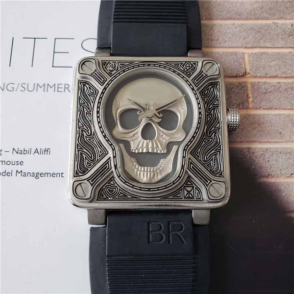 

ug7 man automatic mechanical bell watches stainless steel date ross watch men bang watches boat wristwatch, Slivery;brown