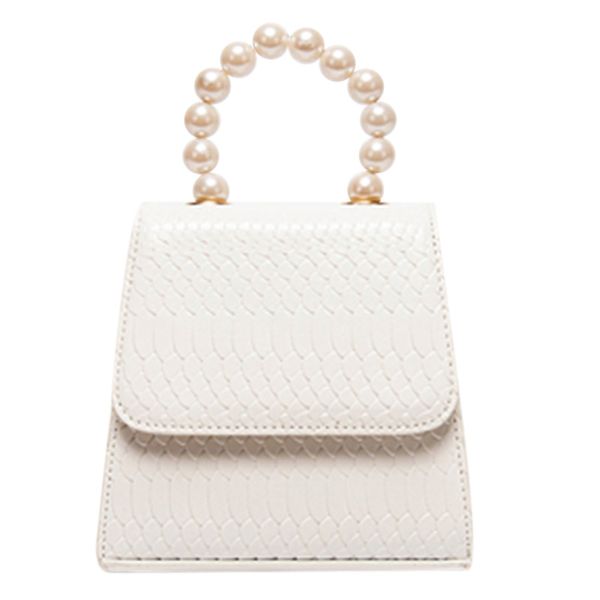 

pearl tote bag fashion new pu leather handbag crocodile pattern chain shoulder messenger bags