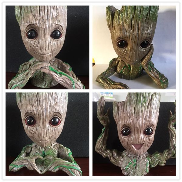Guardians Of The Galaxy Flowerpot Tree Man Baby Groot Action