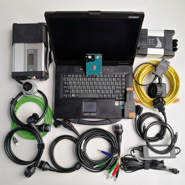 2024 Автоматические диагностические инструменты для BMW ICOM Next MB Star C5 SD Connect 5 Wi-Fi Compact 4 1TB HDD Последний SO // FT-WARE Используется ноутбук CF52 ToughBook готовые к работе